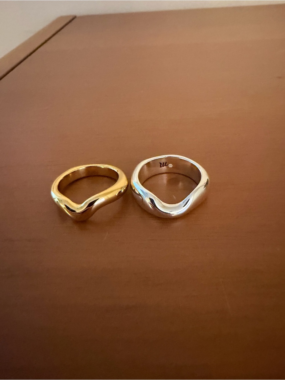 Two Madewell Stacking Rings Size 6